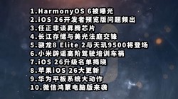 HarmonyOS 6|iOS 26Ԥ|̸NоƬƼϢ
