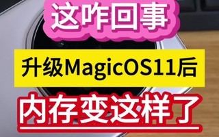 咋回事!升级MagicOS11后,内存变这样了……