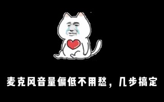 麦克风声音小?一招搞定