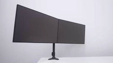 TOPSKYS TI732 双屏显示器支架 锁孔式升降旋转支架