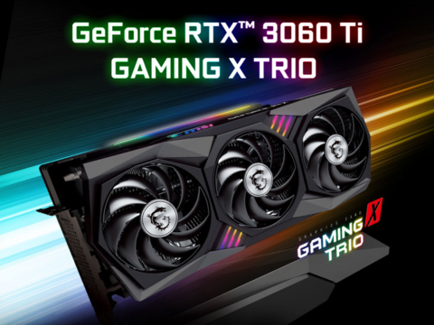 微星 GeForce RTX 3060 Ti GAMING X TRIO，电竞游戏设计专业电脑显卡