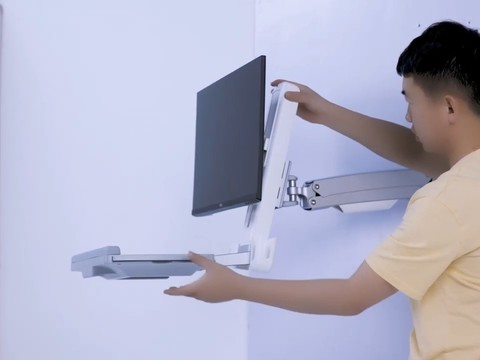 医疗工业用的显示器键盘壁挂架是什么样的
